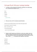 test bank exam on Life span Psyc 140 final paper 2 portage learning with questions and correct