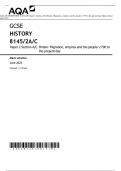 AQA GCSE HISTORY 8145/2A/C Paper 2 Section A/C Britain: Migration, empires and the people: c790 to the present day Mark scheme June 2023 ACTUAL PAPER
