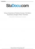 Wong's Essentials of Pediatric Nursing 11th Edition Hockenberry Rodgers Wilson Test Bank