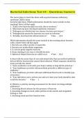 Bacterial Infections Test #4 – Questions/Answers