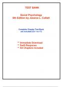 Test Bank for Social Psychology, 9th Edition Collett (All Chapters included)