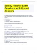 Barney Fletcher Exam Questions with Correct Answers