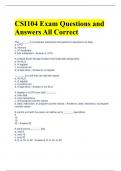 CSI104 Exam Questions and Answers All Correct