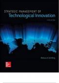 Strategic Management of Technological Innovation 5th Edition by MELISSA A SCHILLING - Test Bank