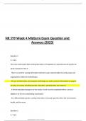 NR 599 Week 4 Midterm Exam Question and Answers (2023)
