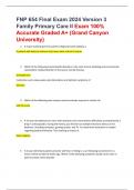 FNP 654 Final Exam 2024 Version 3 Family Primary Care II Exam 100% Accurate Graded A+ (Grand Canyon University)