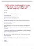 CMMB 343 lab final Exam 2024 Update|  Questions with Correct Answers|  Certified Quality Graded A+
