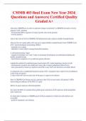 CMMB 403 final Exam New Year 2024|  Questions and Answers| Certified Quality Graded A+