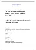 Test Bank for Lifespan Development in Context A Topical Approach 1st Edition Tara L. Kuther. Understanding Human Development 2024