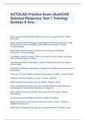 AUTOCAD Practice Exam (AutoCAD Selected Response Test 1 Training) Quizzes & Ans..