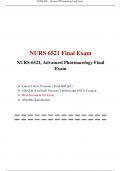 NURS 6521 Final Exam Version 1, Version 2, Version 3, Version 4,Version 5, Version 6, Version 7 Updated A+