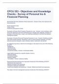 CPCU 553 - Objectives and Knowledge Checks - Survey of Personal Ins & Financial Planning Exam Questions and Answers