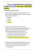 Ati rn comprehensive predictor retake 2021 pdf real exam 2023/2024 update Comprehensive predictor retak