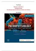 Test Bank For McCance & Huether’s Pathophysiology The Biologic Basis for Disease in Adults and Children  9th Edition By Julia Rogers |All Chapters,  Year-2023/2024|