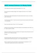 AEST Animal Science 3.0 Study Guide 60 Questions with 100% Correct Answers | Updated  | Guaranteed A+