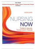 Test Bank for Catalano Nursing Now: Today's Issues, Tomorrows Trends 8th Edition By Joseph T. Catalano |All Chapters,  Year-2023/2024|