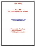 Test Bank for Using MIS, 12th Edition Kroenke (All Chapters included)