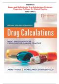 Test Bank for Brown and Mulholland’s Drug Calculations: Ratio and Proportion Problems for Clinical Practice 11th Edition by  Ann Tritak, Margaret Daingerfield |All Chapters,  Year-2023/2024|