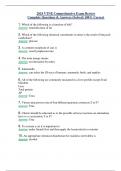 2024 VTNE Comprehensive Exam Review Complete Questions & Answers (Solved) 100% Correct