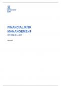 Samenvatting Financial Risk Management door Angelo Luisi - 2023/24