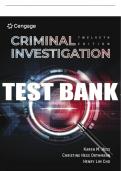 Test Bank For Criminal Investigation - 12th - 2022 All Chapters - 9780357511671