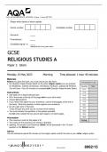 AQA GCSE RELIGIOUS STUDIES A Paper 1: Islam QP 2023