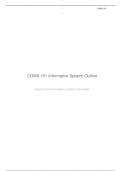 COMS 101 Informative Speech Outline  Speech Communication (COMS 101) Liberty University A+