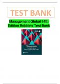 Management Global 14th Edition Robbins Test Bank Latest Verified Review 2024 Practice Questions and Answers for Exam Preparation, 100% Correct with Explanations, Highly Recommended, Download to Score A+