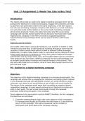 Unit 17 Assignment 2 - Pearson Level 3 BTEC Business