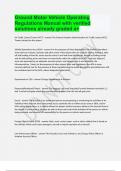 Ground Motor Vehicle Operating Regulations Manual with verified solutions already graded a+