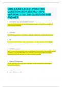 CBIS EXAM LATEST PRACTISE QUESTION 2024 SOLVED 100% VERSION 2 (V2) 200 QUESTION AND ANSWER