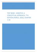 Test Bank - Genetics A Conceptual Approach, 7th Edition (Pierce, 2020), Chapter 1-26