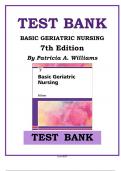 Test Bank for Basic Geriatric Nursing 7th Edition By Patricia A. Williams||ISBN NO:13,9780323554558||ISBN NO:10,0323554555||Chapter 1-20||Complete Guide A+
