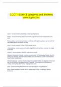  CCC1 - Exam 3 questions and answers latest top score.