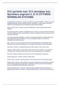 S12 sprinkler test, S13 standpipe test, Sprinklers segment 5, S-12 CITYWIDE SPRINKLER SYSTEMS questions and answers