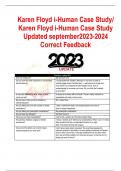 Karen Floyd i-Human Case Study/  Karen Floyd i-Human Case Study  Updated september2023-2024  Correct Feedback Questions –yields 90%