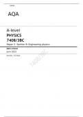 AQA A level PHYSICS Paper 3BC Section B Mark scheme June 2023-7408/3BC