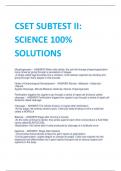 UPDATED 2024 CSET SUBTEST II: SCIENCE 100% SOLUTIONS