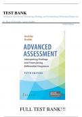 Test Bank For Advanced Assessment Interpreting Findings and Formulating Differential Diagnoses Fifth Edition by Laurie Goolsby, Mary Jo; Grubbs||ISBN NO:10,1719645930||ISBN NO:13,978-1719645935||All Chapters||A+,Guide.
