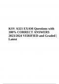 KSV A321 EXAM Questions with 100% CORRECT ANSWERS Latest 2024 (VERIFIED and Graded A+)