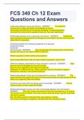 FCS 340 Ch 12 Exam Questions and Answers