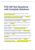 FCS 340 Test Questions with Complete Solutions