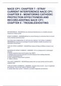 NACE CP1: CHAPTER 7 - STRAY CURRENT INTERFERENCE NACE CP1: CHAPTER 8 - MONITORING CATHODIC PROTECTION EFFECTIVNESS AND RECORD-KEEPING NACE CP1: CHAPTER 9 - TROUBLESHOOTING