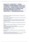 NACE CP1: CHAPTER 7 - STRAY CURRENT INTERFERENCE NACE CP1: CHAPTER 8 - MONITORING CATHODIC PROTECTION EFFECTIVNESS AND RECORD-KEEPING NACE CP1: CHAPTER 9 – TROUBLESHOOTING.
