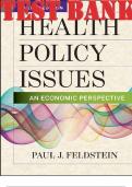 Health Policy Issues An Economic Perspective 7th Edition by Paul Feldstein Test Bank