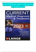 Test bank for current medical diagnosis and treatment 63nd edition by by maxine papadakis All Complete Chapters Latest Version