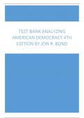 Test Bank Analyzing American Democracy 4th Edition by Jon R. Bond.docx