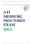 ATI MEDSURG PROCTORED EXAM, QUESTIONS & ANSWERS LATEST UPDATE 2022