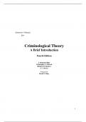 Instructor Manual for Criminological Theory A Brief Introduction 4th Edition By Mitchell Miller, Christopher Schreck, Richard Tewksbury, Barnes (All Chapters, 100% Original Verified, A+ Grade)