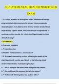 NGN ATI Mental Health Proctored Exam WITH NGN QUESTIONS AND VERIFIED SOLUTIONS/ A+ GRADE 2024